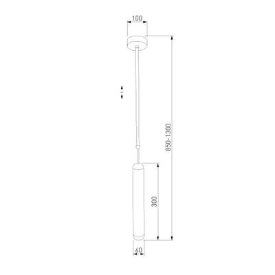 Подвесной светильник 50255/1 черный, GU10х1