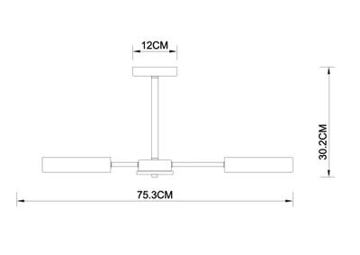 Люстра на штанге Arte Lamp BRUSSELS A8030PL-8BK, 8хE27