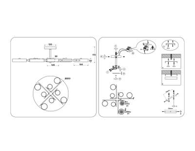 Светильник светодиодный подвесной FL516338/8 WH/CP белый/медь 120W 3000-6000K D850*170 (без ПДУ)