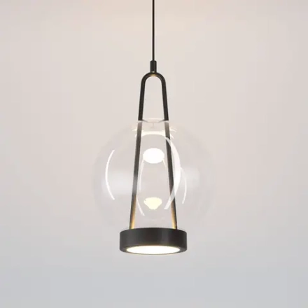 Подвесной светодиодный светильник со стеклянным плафоном 50267/1 LED черный, LED