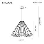 SL3002.413.01 Светильник подвесной ST-Luce Черный/Серый E27 1*60W