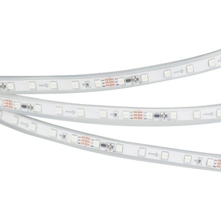 Светодиодная лента герметичная SPI-P-F72-11mm 24V RGB-PX6 (14.4 W/m, IP66, 3535, 5m) (Arlight, бегущий огонь)
