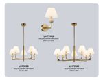 Светильник настенный LH75165 BS/FR латунь/белый матовый E14 max 40W 240*170*300