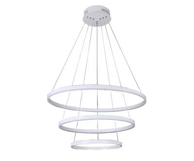 08223,01A(4000K) Люстра диммируемая Тор белый d80+60+40 h150 Led 110w (4000K)