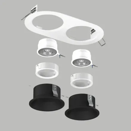 D6560707WMOD Светильник DOMINO ROUND  под LED модуль/лампу МR16 (214656+214607+214607+214006+214006)