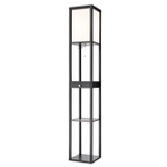 8092/1F COMFI LN26 460 черный/белый, дерево/текстиль Торшер Е27 1*60W 220V PRACTIC