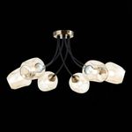 SLE205302-06 Светильник потолочный Бронза, Черный/Янтарный E14 6*40W