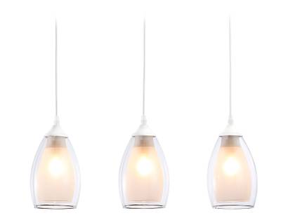 Подвесной светильник TR3536/3 WH/CL/FR белый/прозрачный/белый матовый E27*3 max 40W 640*120*820