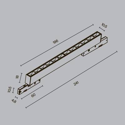 Трековый светильник Points Levity 3000К 10Вт 30°, TR193-1-10W3K-M-B. TM Maytoni