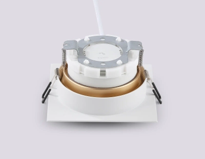 Светильник встраиваемый TN52338 SWH/SGD белый песок/золото песок GX53 max 12W 115*115*25