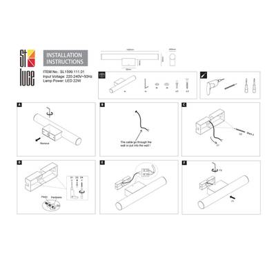 SL1599.111.01 Светильник настенный ST-Luce Хром/Белый LED 1*22W 4000K