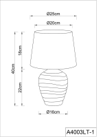 Декоративная настольная лампа Arte Lamp KORFU A4003LT-1CC, 1хE27