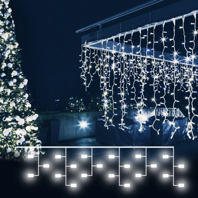 Новогодняя гирлянда занавес белый 1,5*1м IP20 200-001 белый, LED