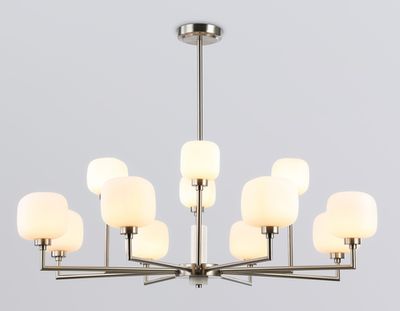 Светильник на штанге LH53005/12 SN/FR сатин никель/белый матовый G9*12 max 40W D910*680