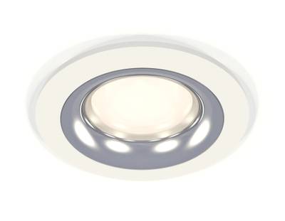 Комплект встраиваемого светильника XC7621003 SWH/PSL белый песок/серебро полированное MR16 GU5.3 (C7621, N7012)