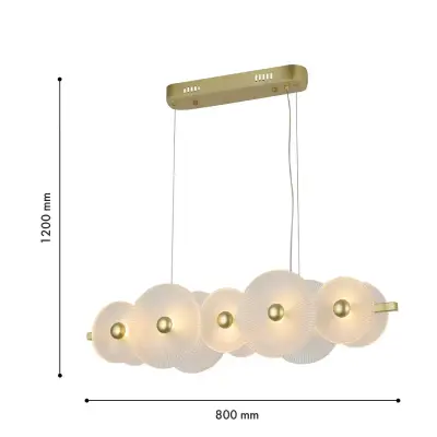 Подвесная люстра Arctium 4605-5P, 10*LED*2W, 1600LM, 3000K. ТМ F-Promo