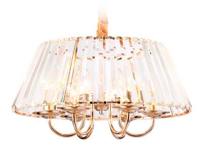 Подвесная люстра с хрусталем TR5039/6 GD/CL золото/прозрачный E14/6 max 40W D496*256