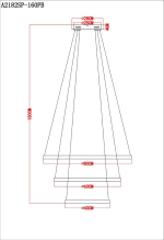 Подвесная люстра Arte Lamp ORIONE A2182SP-160PB, 1хLED