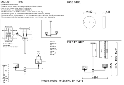 Люстры Crystal Lux MAESTRO SP-PL5+5 GOLD 2290/310