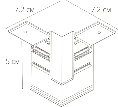 Коннектор угловой для магнитного шинопровода Arte Lamp LINEA-ACCESSORIES A480606