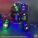 A-482 гирлянда светодиодная, прозрачный провод 2м, 10 LED с насадками