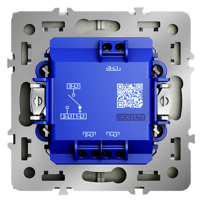 VLS020705 Выключатель встраиваемый VOLTUM S70 для жалюзи 10А, (сталь). (ТМ Maytoni)