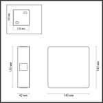 4259/8WL HIGHTECH ODL21 383 черный/металл Настенный светильник IP20 LED 8W 299Лм 3000K VISTA