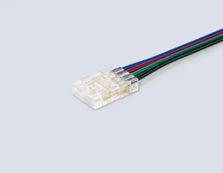 Соединитель гибкий односторонний COB RGB 12/24V для лент 10mm GS7411 (4 конт.) (5шт. в комплекте)