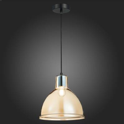 SLE114723-01 Люстра подвесная Черный/Янтарный E27 1*60W