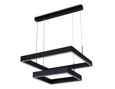 Светильник светодиодный подвесной с пультом FA6633/2 BK черный 108W 600*600*720 (ПДУ РАДИО 2.4G)
