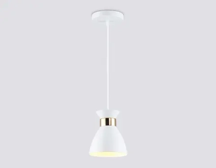 Светильник подвесной TR8465 WH/FGD белый/золото E27 max 60W D130*1000
