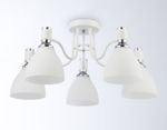 Светильник потолочный TR303305/5 WH/CH/FR белый/хром/белый матовый E27*5 max 60W D600*270