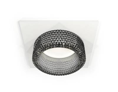 Комплект встраиваемого светильника с композитным хрусталем XC6520041 SWH/BK белый песок/тонированный MR16 GU5.3 (C6520, N6151)