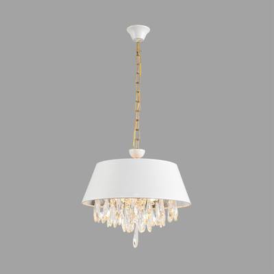 8374/3 CLASSI LN латунь/белый/прозрачный, металл/текстиль/хрусталь Люстра подвесная E27 3*60W 220V MITRIM