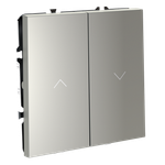 VLS020705 Выключатель встраиваемый VOLTUM S70 для жалюзи 10А, (сталь). (ТМ Maytoni)