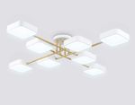 Светильник светодиодный подвесной FL516346/8 WH/GD белый/золото 144W 3000-6000K 1060*1060*150 (без ПДУ)