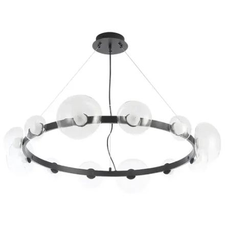 Люстра Crystal Lux BOSQUE SP12 BLACK/TRANSPARENT 0270/312