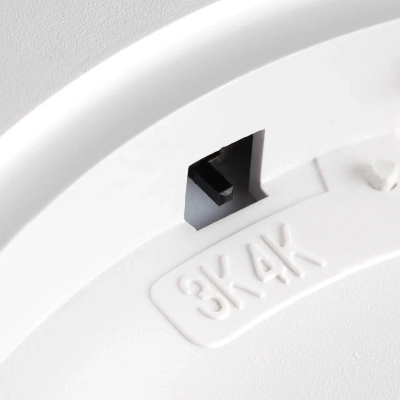 7661/18L MITRA LED SN 090 Светильник пластик/белый LED 18Вт 3000/4000K D230 IP40 OMEGA WHITE