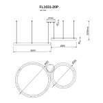 Подвесная люстра Modum FL1031-20P, LED