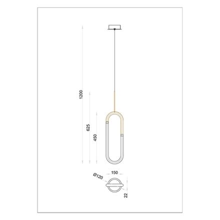 Подвесной светильник Arte lamp LUMINO A2233SP-20BK, 1хLED