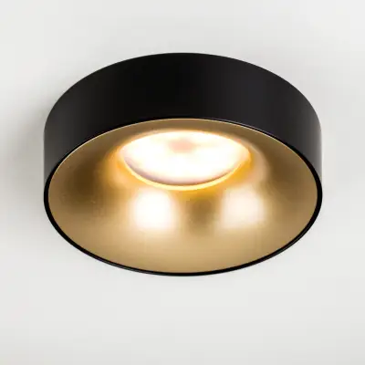 L01002327 Светильник LEVIGO MR16/HP16 ЗОЛОТО/ЧЕРНЫЙ МАТОВЫЙ (010023+510027)