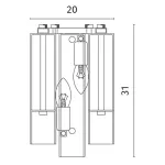 Настенный светильник Divinare CASCATA 7666/17 AP-2, 2хE14