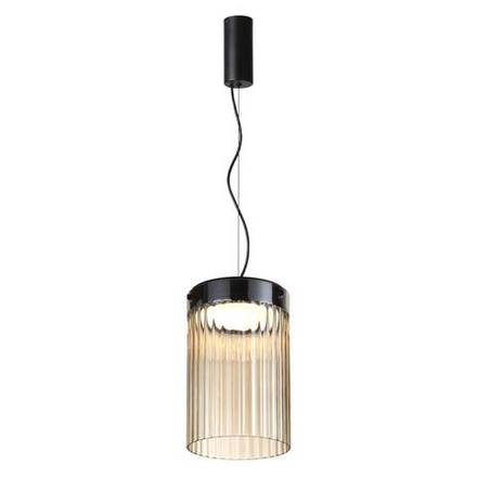 5047/15L L-VISION ODL24 303 черный/светл.янтарный/металл/стекло Подвес LED 15W 4000К 1676Лм PILLARI