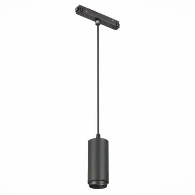 ST357.433.06 Магнитный трековый светильник подвесной ZOOM Черный LED 1*6W 3000K 667Lm Ra&gt;80 10-60° IP20 D60xH120 48V