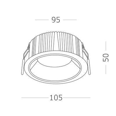 ST755.548.12 Св-к встр. Белый LED 1*12W 4000K 1 080Lm Ra80 120° IP20 D105xH50 100-240V