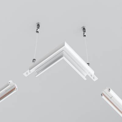 Коннектор угловой для круглого низкопрофильного шинопровода Exility, TRAM034CL-R-41W. TM Maytoni
