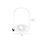 Точечный накладной светильник Arte Lamp FALCON A5645PL-1BK, 1хGU10