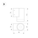 Светильник LGD-RAY-WALL-R65-12W Warm3000 (GR, 6 deg, 230V) (Arlight, IP65 Металл, 3 года)