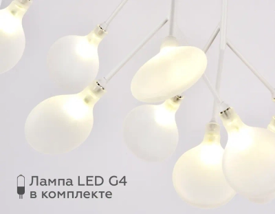 Потолочная люстра TR3011/27 WH/FR белый/матовый G4*27 max 20W D730*430 (лампы LED G4 1.5W 4200K в комплекте)