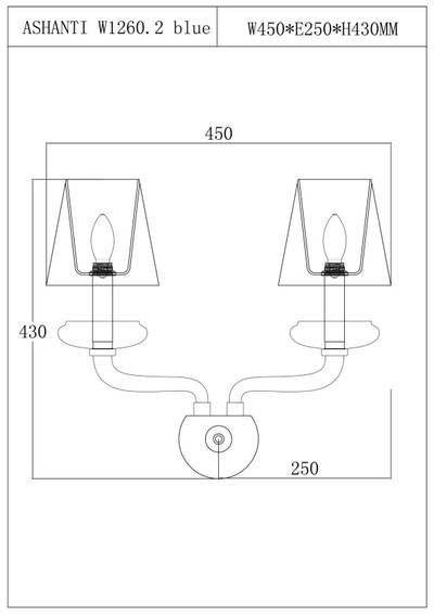 Бра Lucia Tucci ASHANTI W1260.2 blue